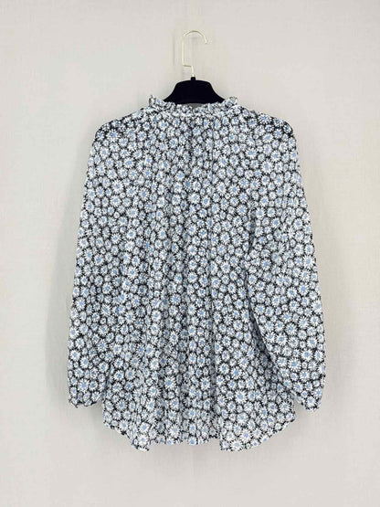 MAJE Blue Multicolor Daisy Print Size US 0 2 PC Top
