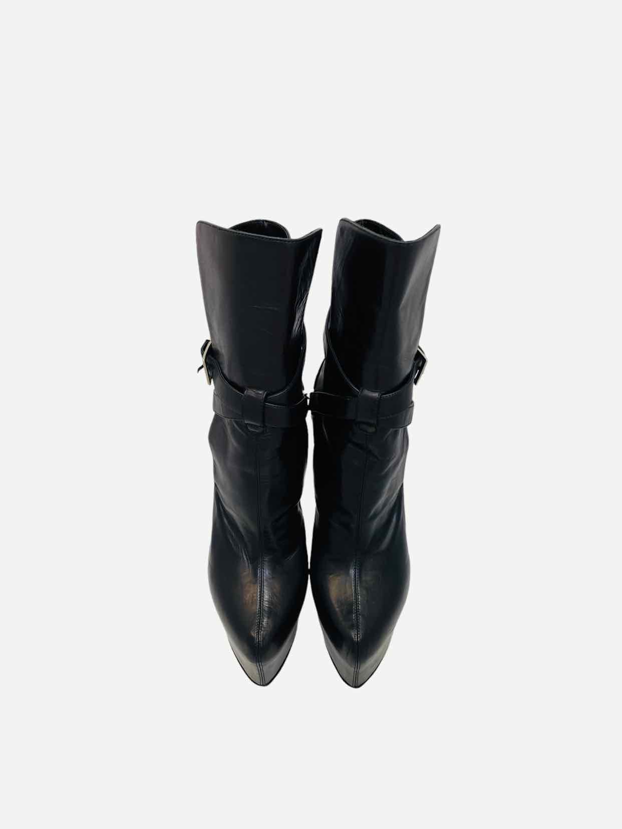 CHRISTIAN LOUBOUTIN Equestria Black Ankle Boots 36