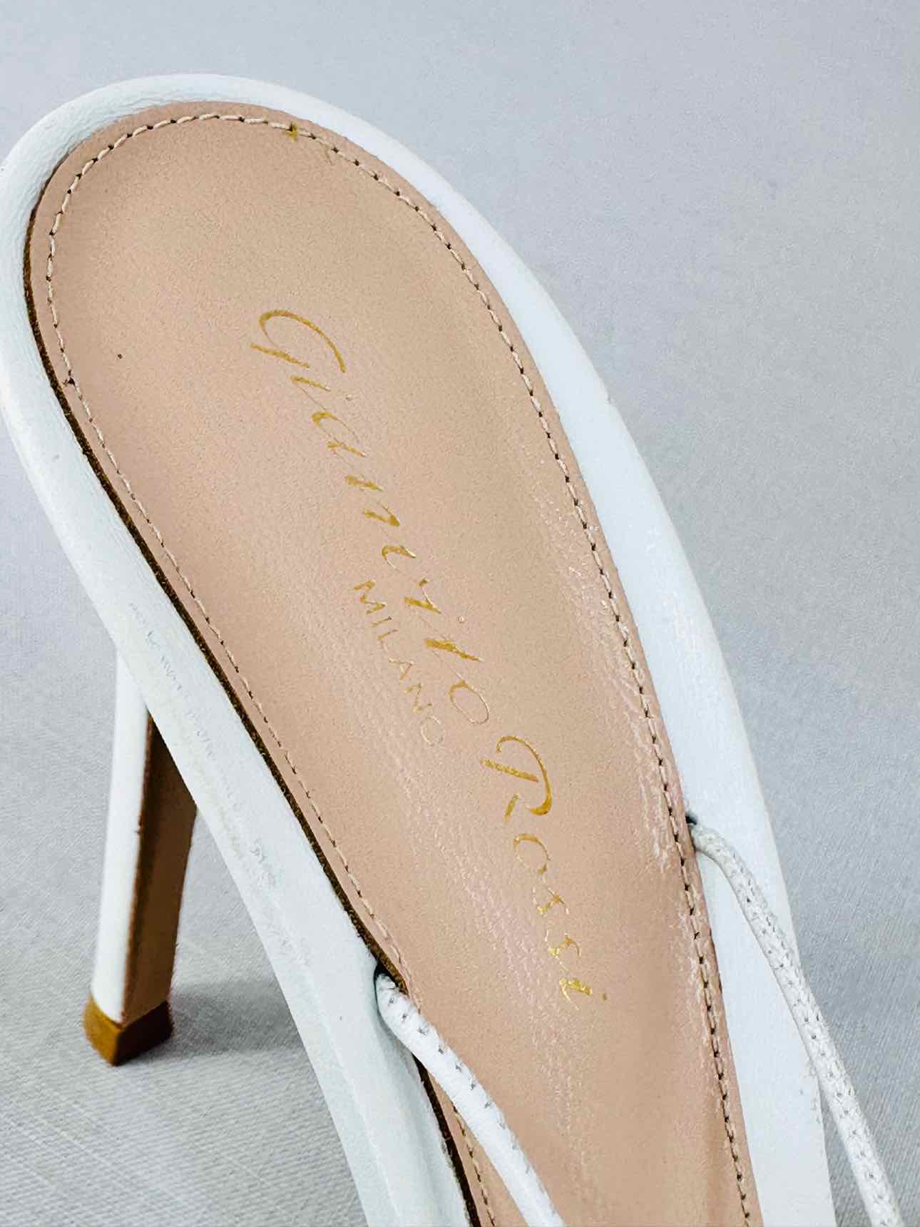 GIANVITO ROSSI Spice White Size EU 36.5 Heeled Sandals