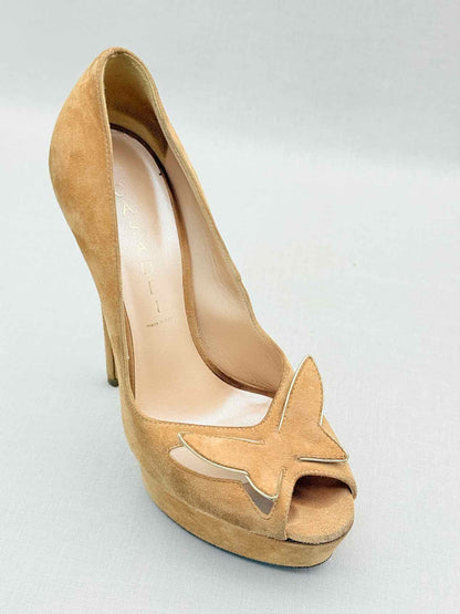 CASADEI Beige Butterfly Accent Size EU 37 Open toe