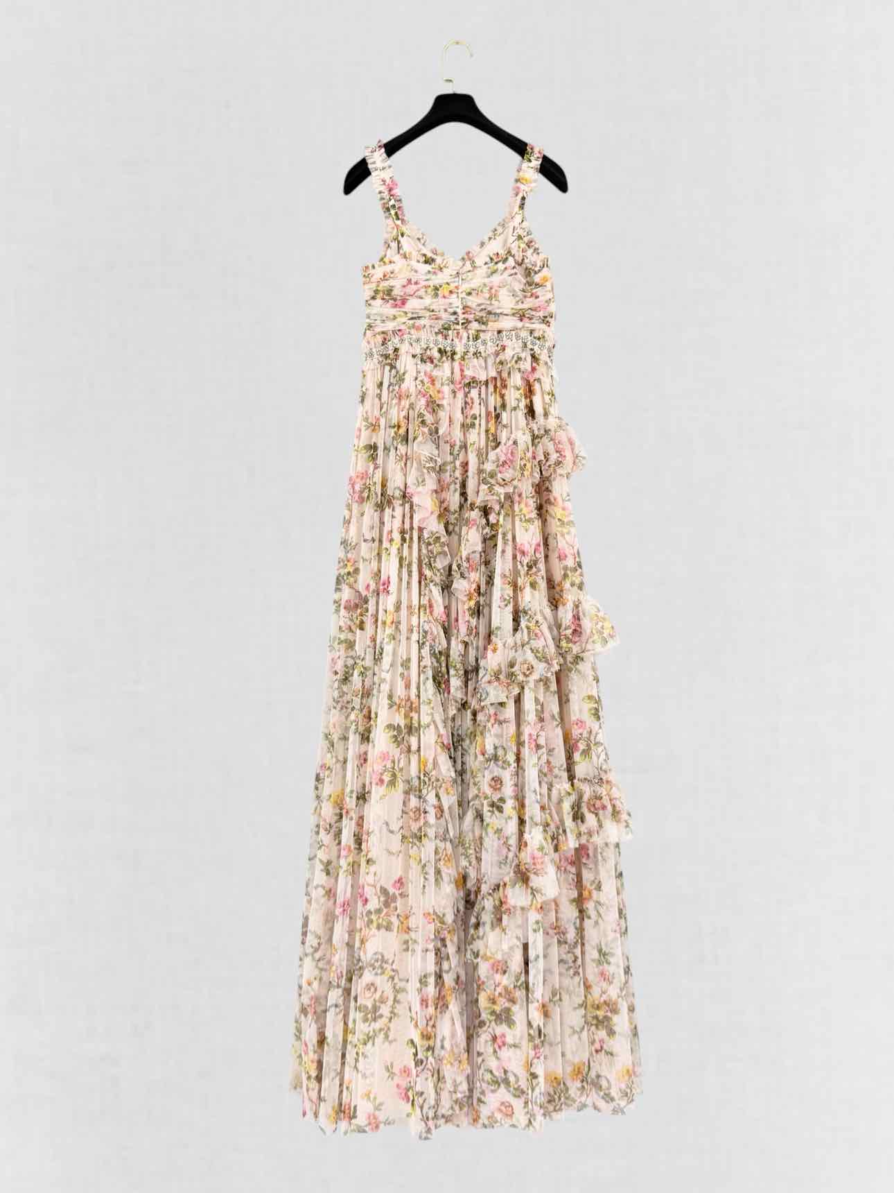 NEEDLE & THREAD Pink Multicolor Size US 4 Long Dress