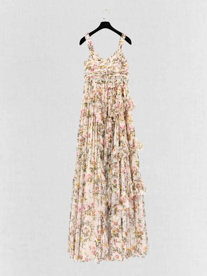 NEEDLE & THREAD Pink Multicolor Size US 4 Long Dress