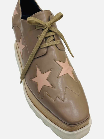 STELLA MCCARTNEY Elyse Star Taupe w/ Gold Brogues