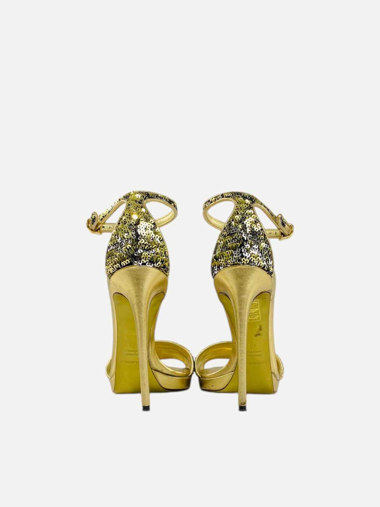 DOLCE & GABBANA Gold Size EU 40 Heeled Sandals