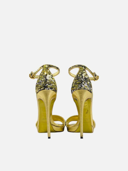 DOLCE & GABBANA Gold Size EU 40 Heeled Sandals