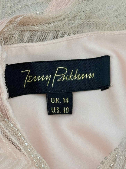 JENNY PACKHAM Dana Cream Size US 10 Long Dress