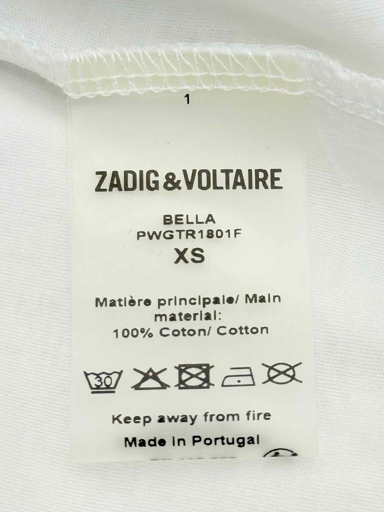 ZADIG & VOLTAIRE Bella White Size XSmall T-shirt