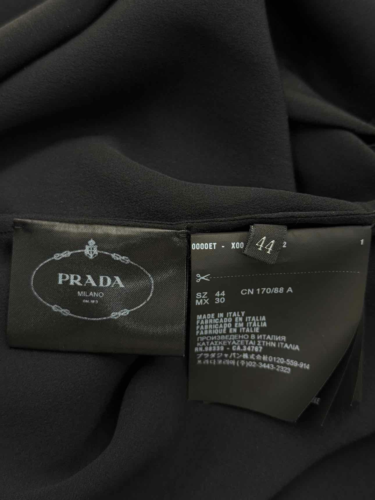 PRADA Black w/ White Trimmings Size US 8 Shirt