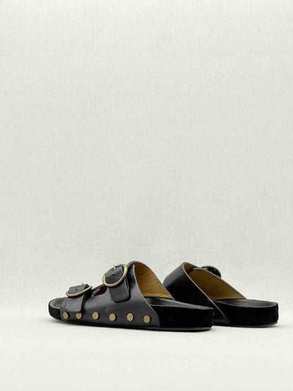 ISABEL MARANT Lennyo Black Size EU 39 Slides