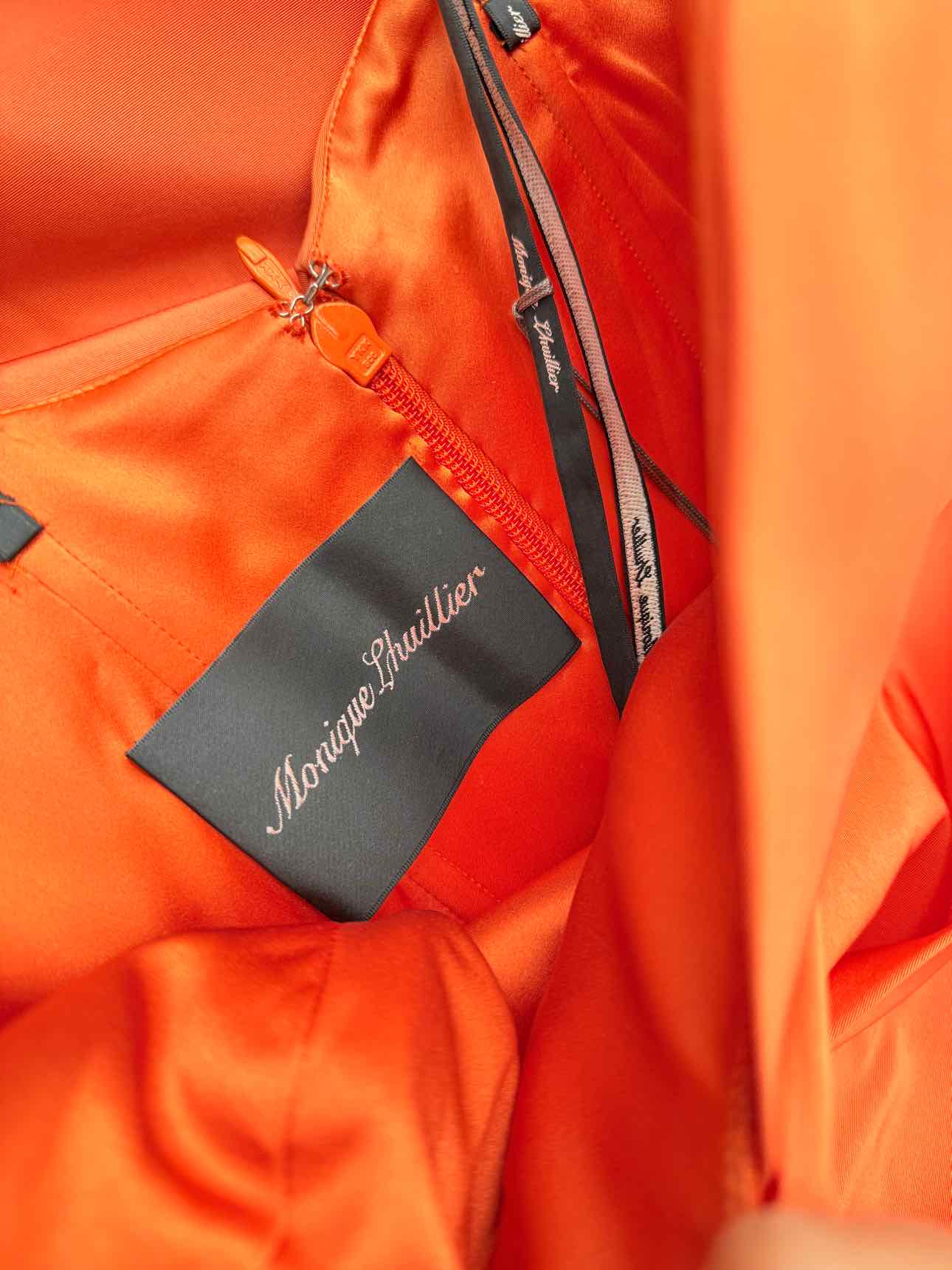 MONIQUE LHUILLIER Orange Size US 8 Long Dress