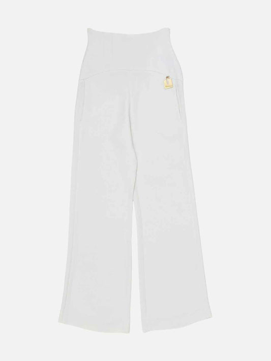 ELISABETTA FRANCHI Wide Leg White Size US 2 Pants