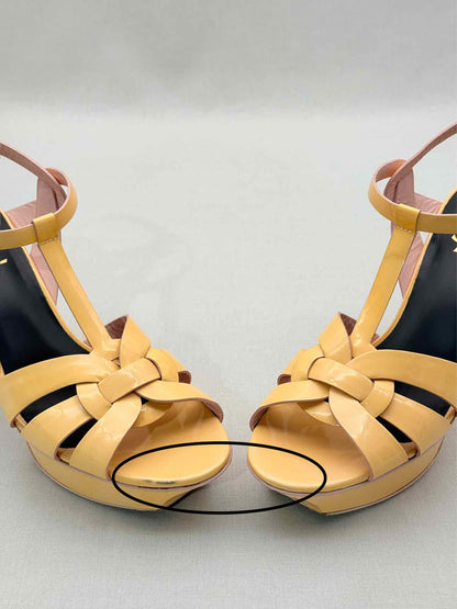 YVES SAINT LAURENT Yellow Size EU 40.5 Platform Sandals