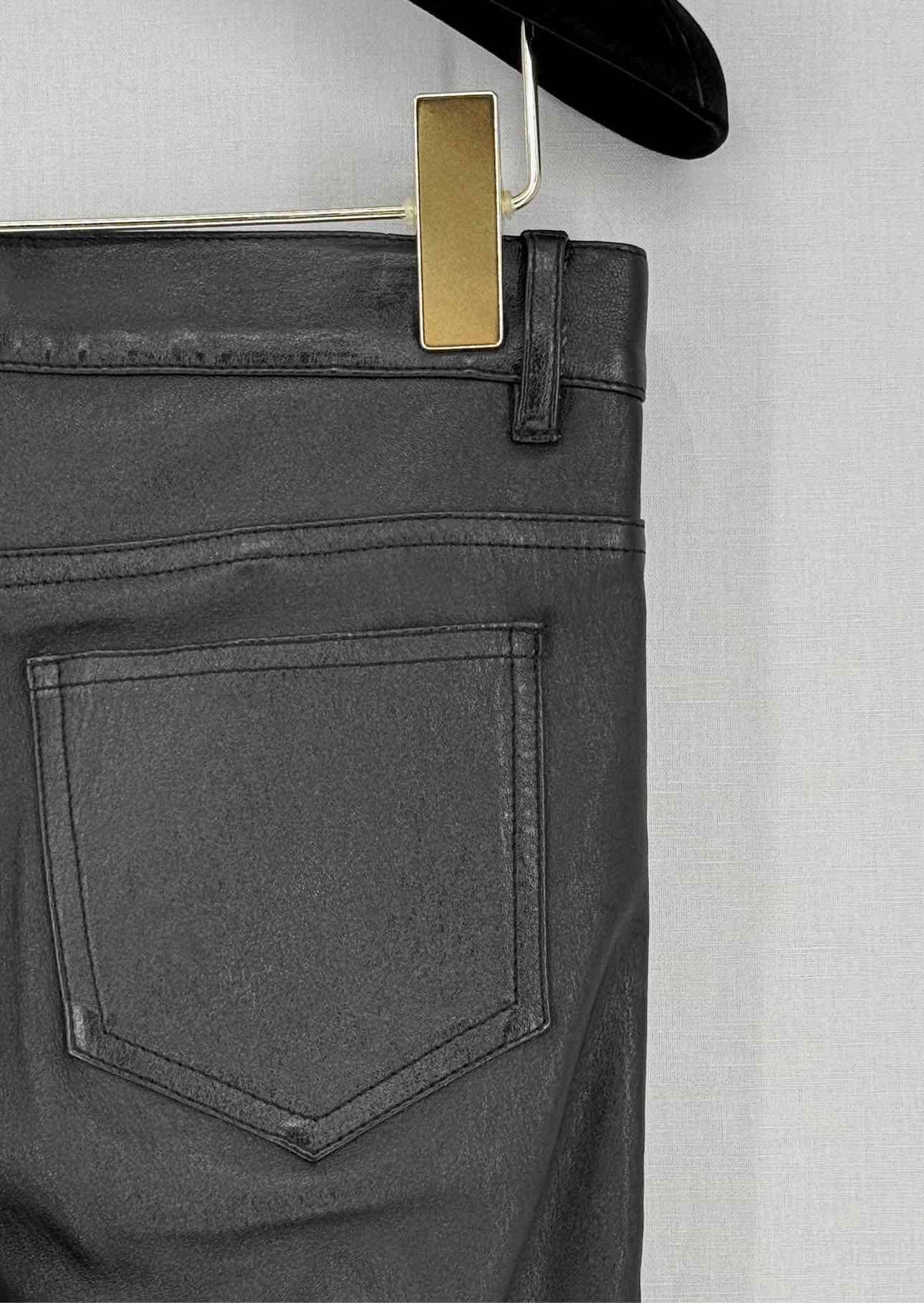 SAINT LAURENT Leather Black Size US 2 Pants