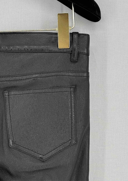 SAINT LAURENT Leather Black Size US 2 Pants