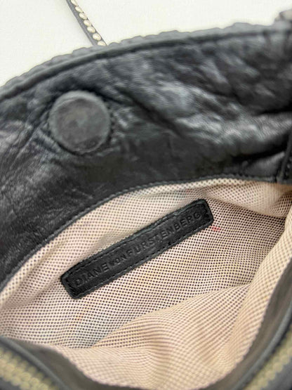 DIANE VON FURSTENBERG Belle Black Clutch