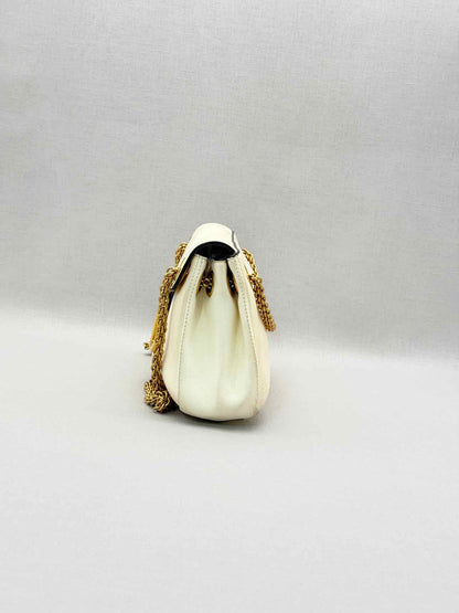 VALENTINO GARAVANI Stud Sign Cream Shoulder Bag