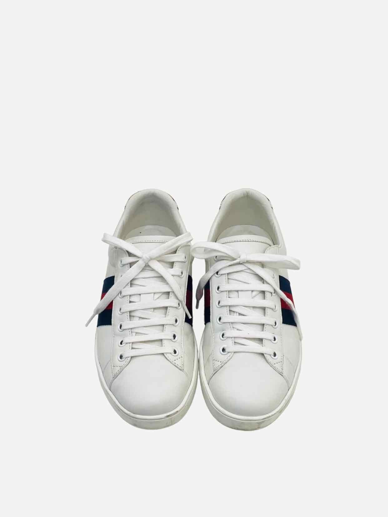 GUCCI Web Tiger White Sneakers 40.5