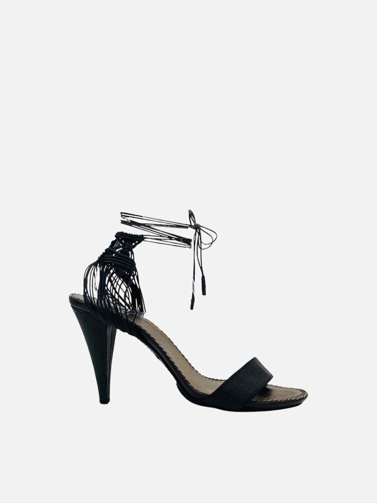 GIORGIO ARMANI Karung Black Heeled Sandals 37