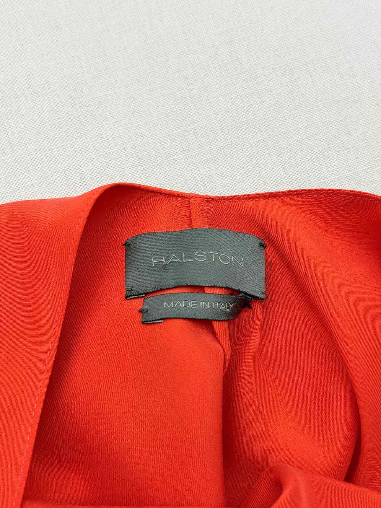 HALSTON Orange Size Medium Long Dress