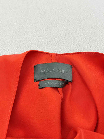 HALSTON Orange Size Medium Long Dress