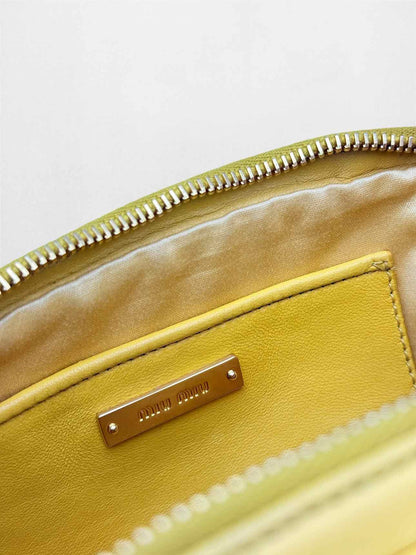MIU MIU Double Zip Yellow Crossbody