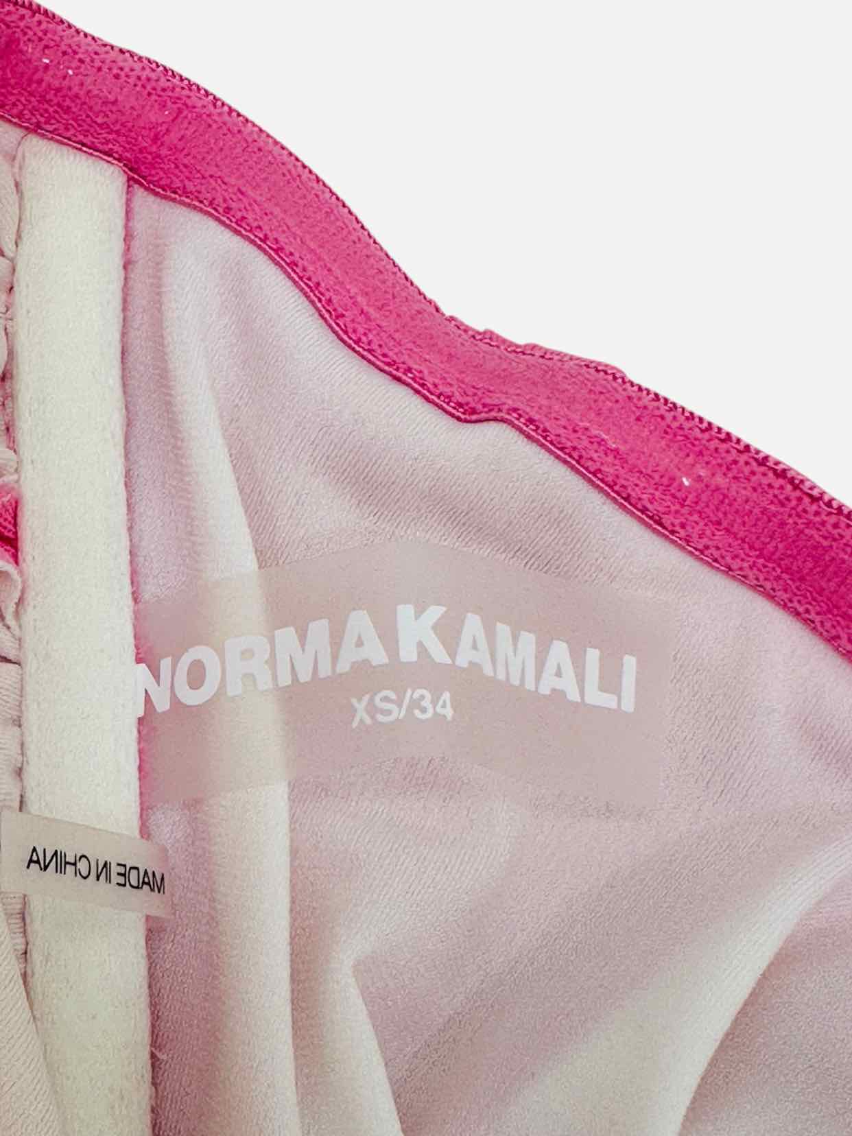 NORMA KAMALI Ruched Pink Size XSmall Knee Length Dress