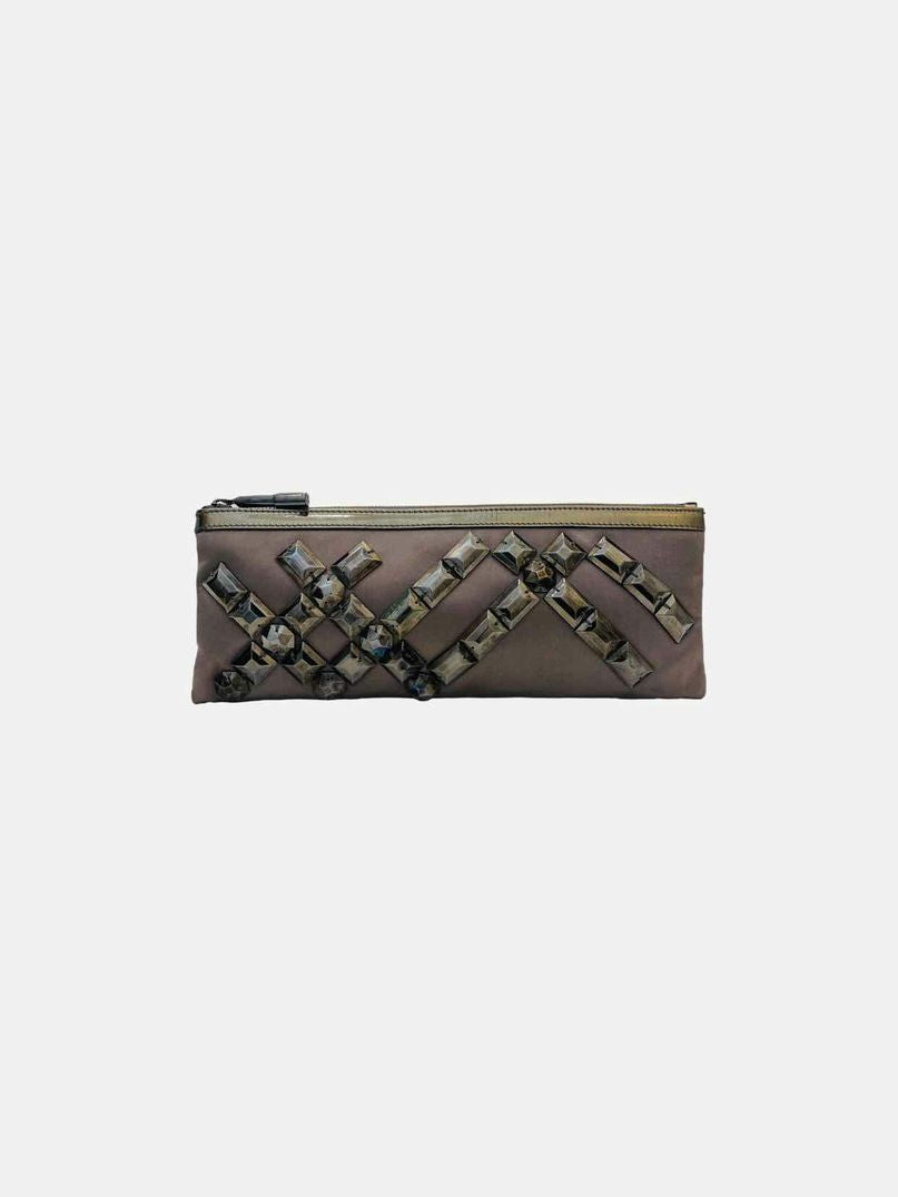 BURBERRY Envelope Brown Clutch