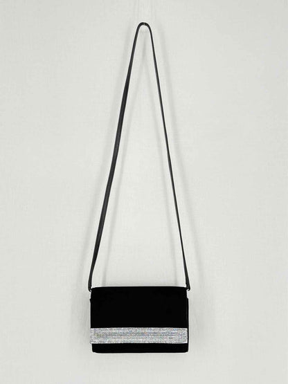 GIUSEPPE ZANOTTI Velvet Black Clutch