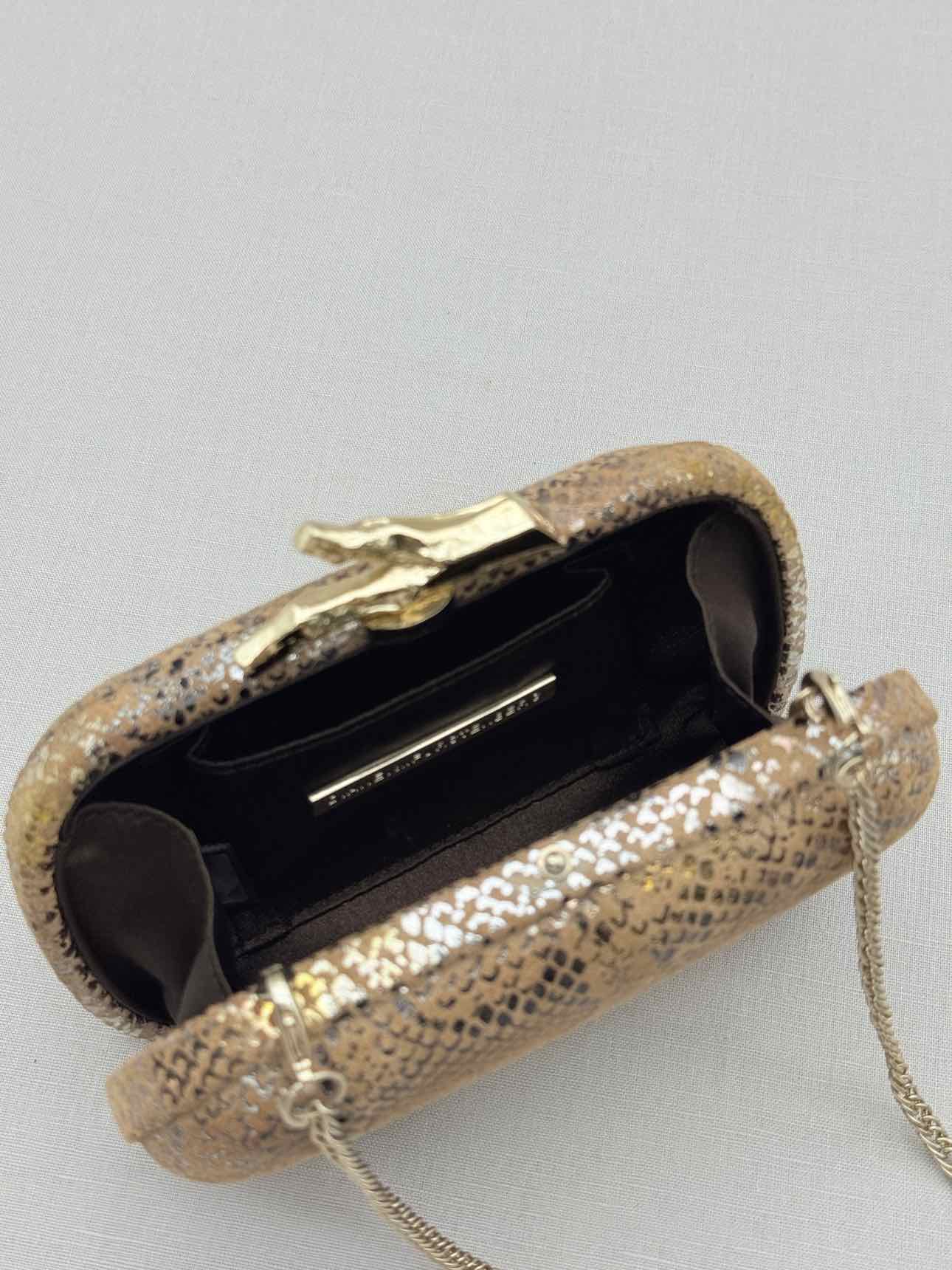 DVF Lytton Minaudière Metallic Gold Clutch