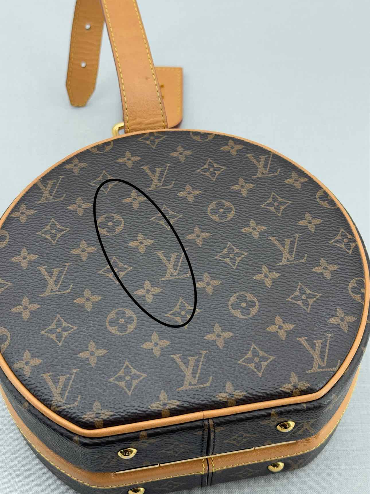 LOUIS VUITTON Petite Boite Chapeau Brown Top Handle