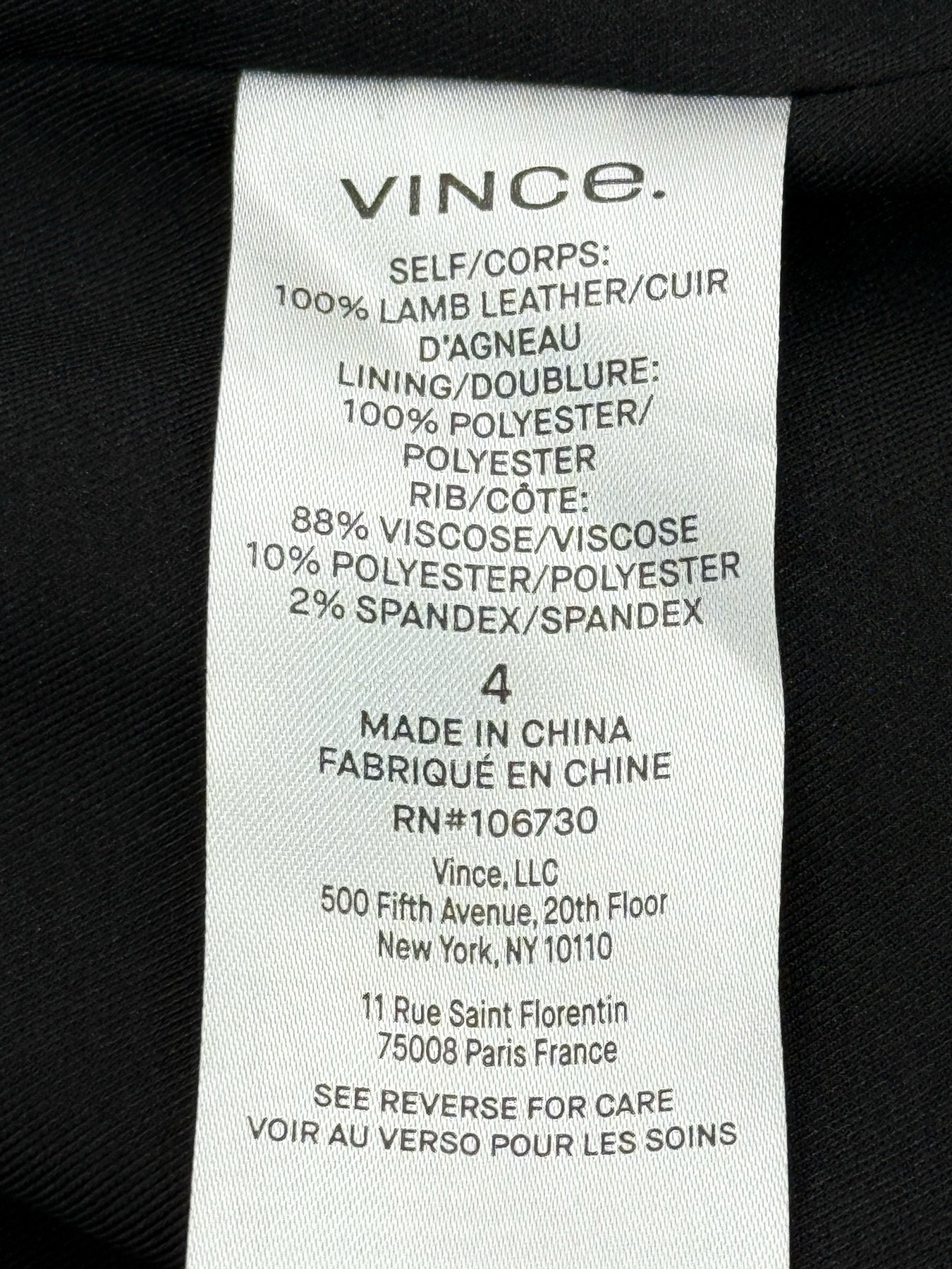 VINCE Black Size US 4 Midi Dress