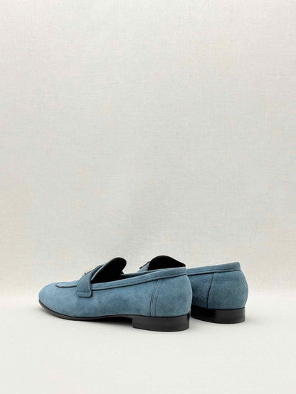 HERMES Paris Moccasins Blue Size EU 38 Loafers