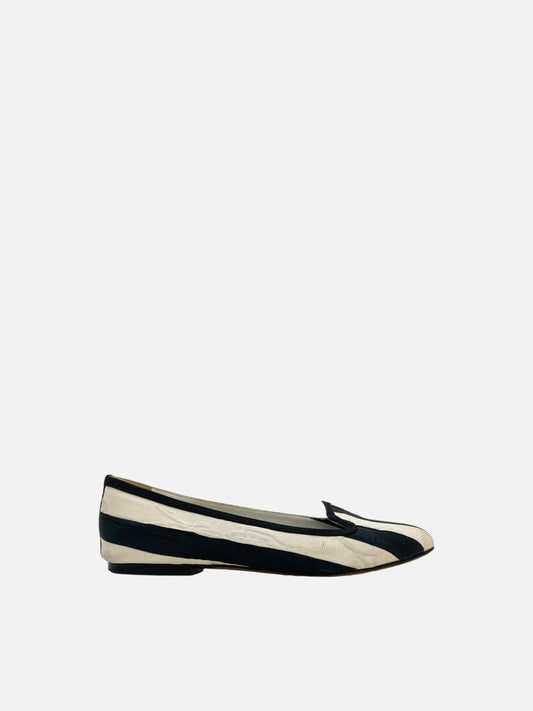 DOLCE & GABBANA Knit Black & White Ballet Flats 36