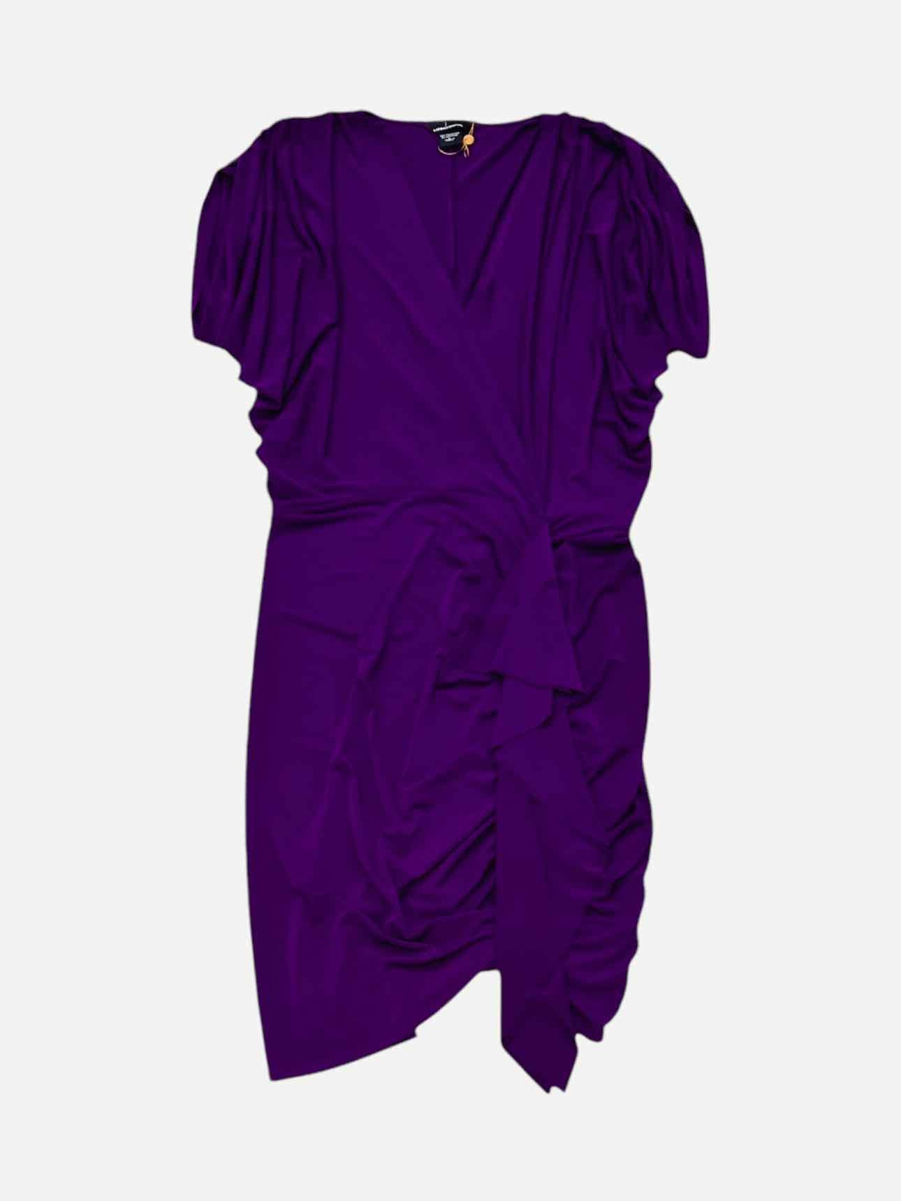 MODA INTERNATIONAL Draped Purple Mini Dress