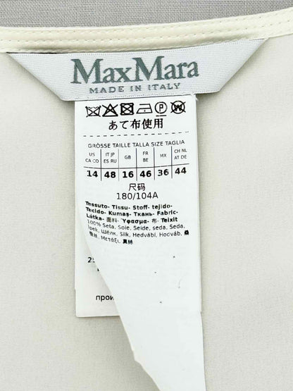 MAX MARA filly Cream Size US 14 Top