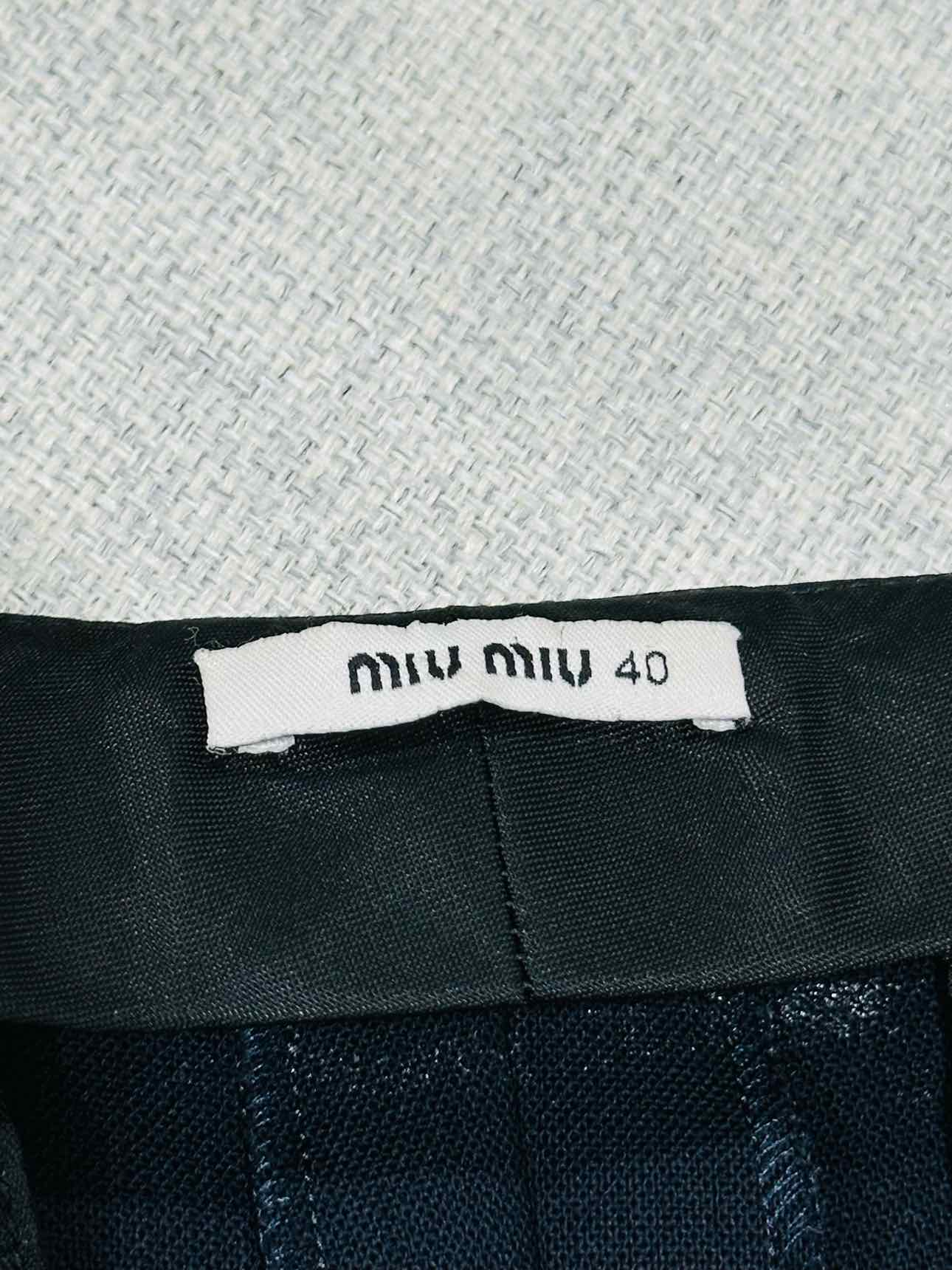 MIU MIU Tailored Navy Blue Size US 4 Pants