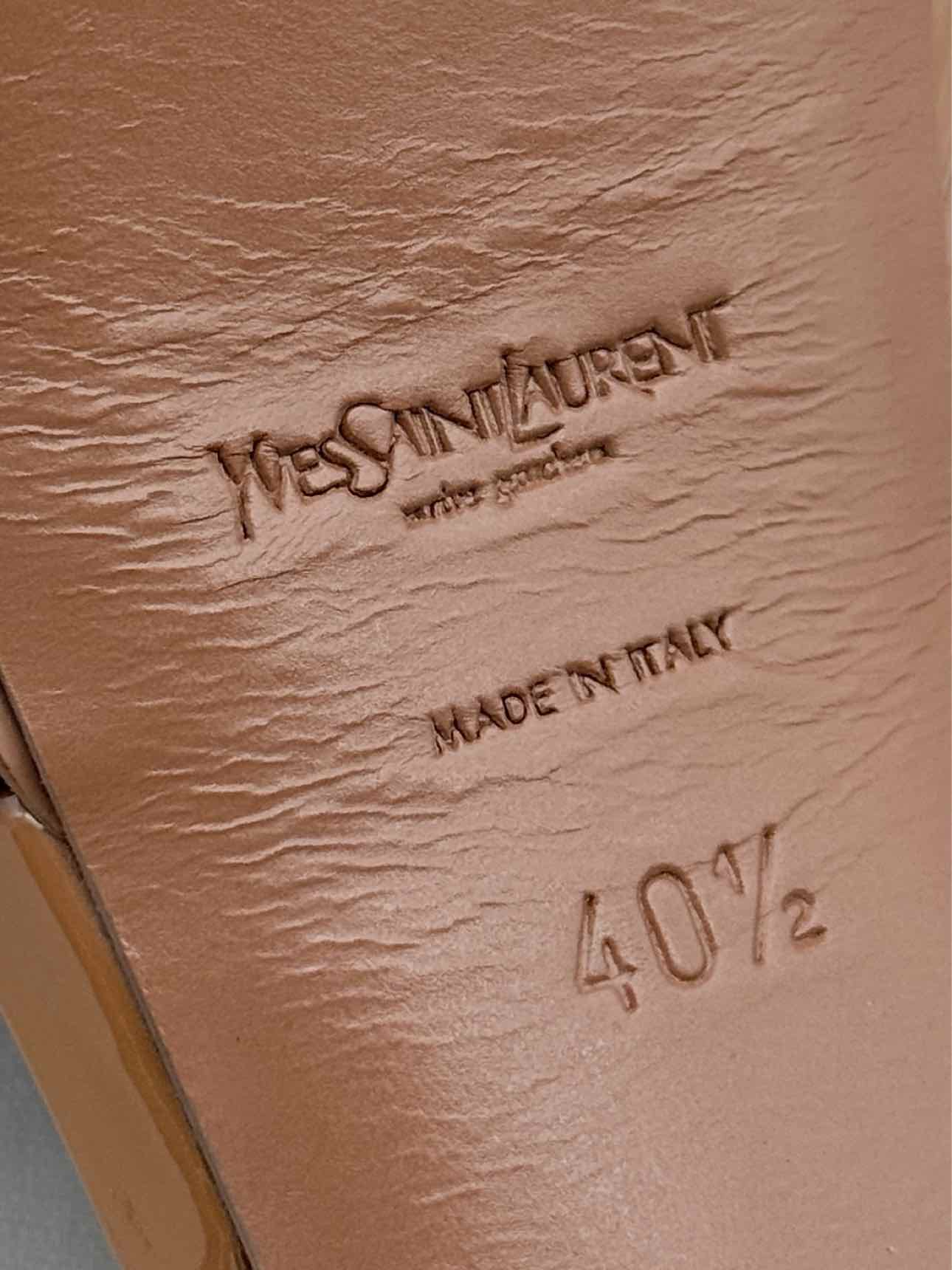 YVES SAINT LAURENT Brown Size EU 40.5 Platform Sandals