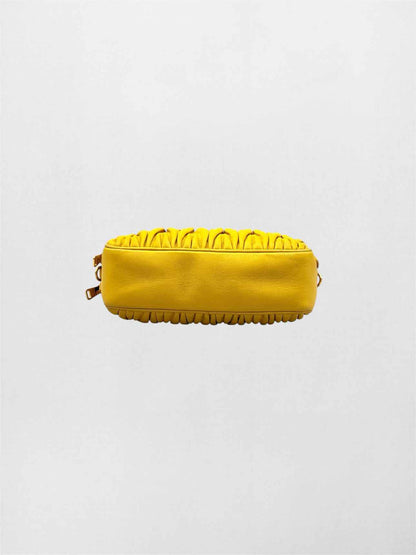 MIU MIU Double Zip Yellow Crossbody