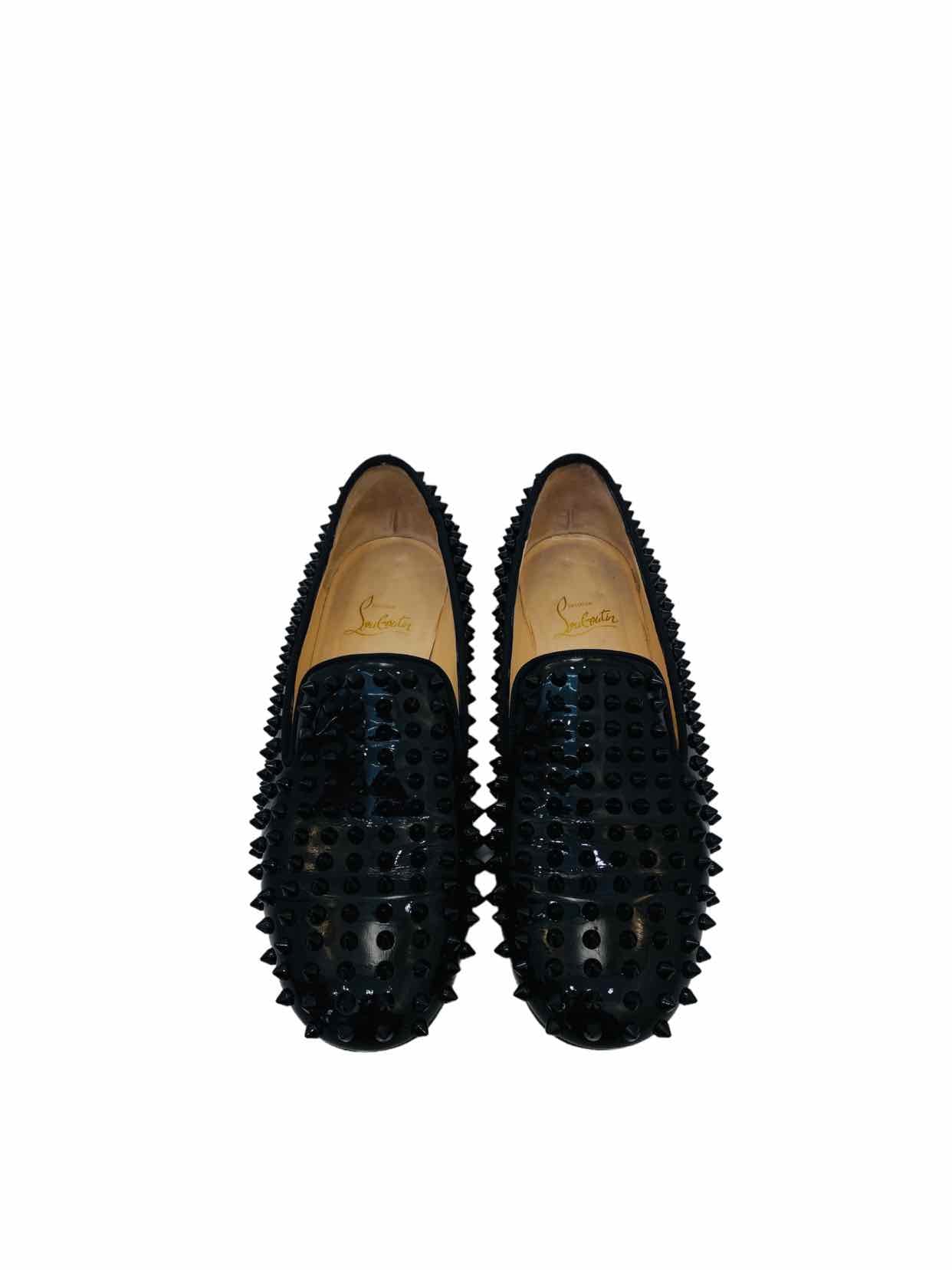 CHRISTIAN LOUBOUTIN Black Smoking Slippers