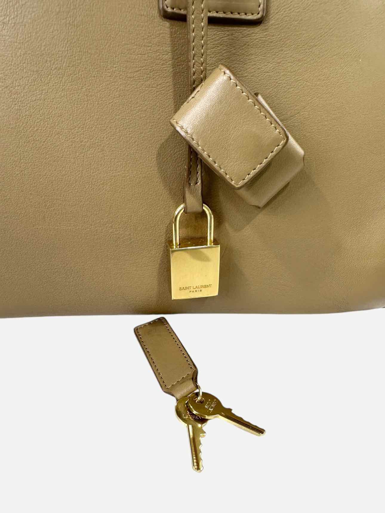 YVES SAINT LAURENT Beige Top Handle