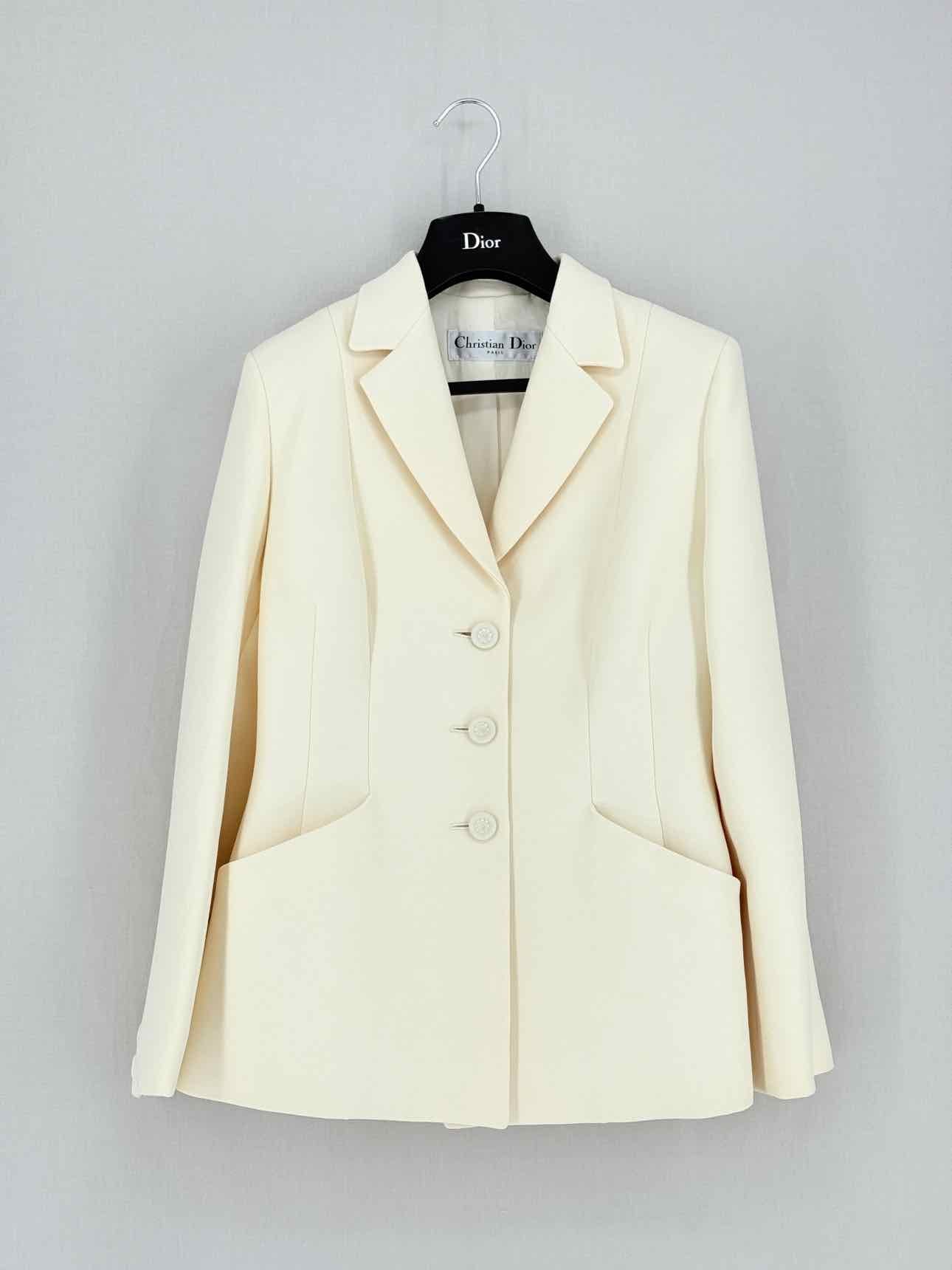CHRISTIAN DIOR 30 Montaigne Cream Size US 8 Jacket