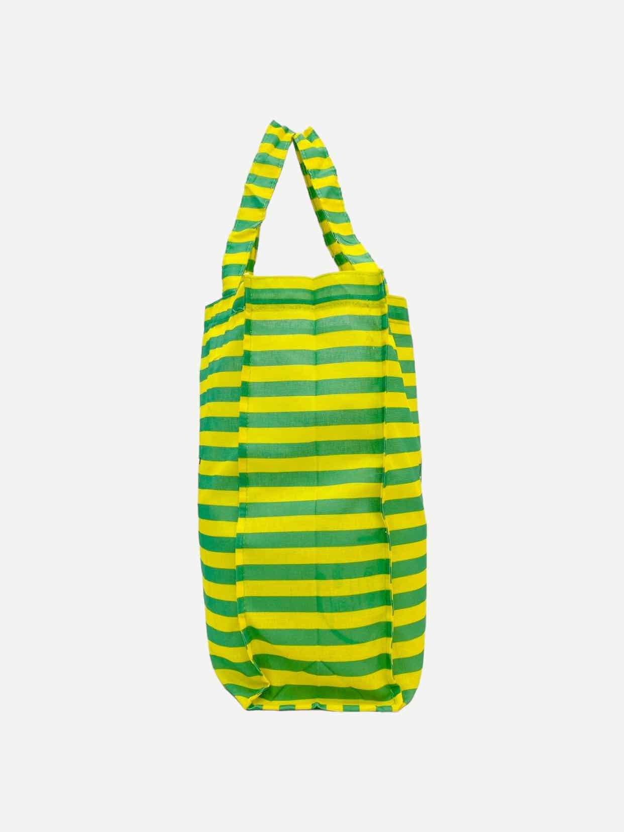 GUCCI X VAULT Yellow & Green Striped Tote Bag