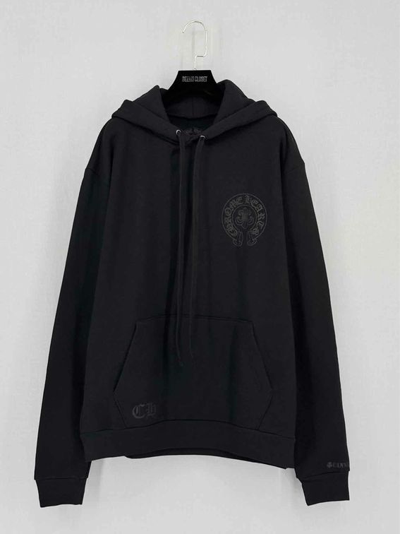 CHROME HEARTS Black Logo Print Size Medium Sweatshirt