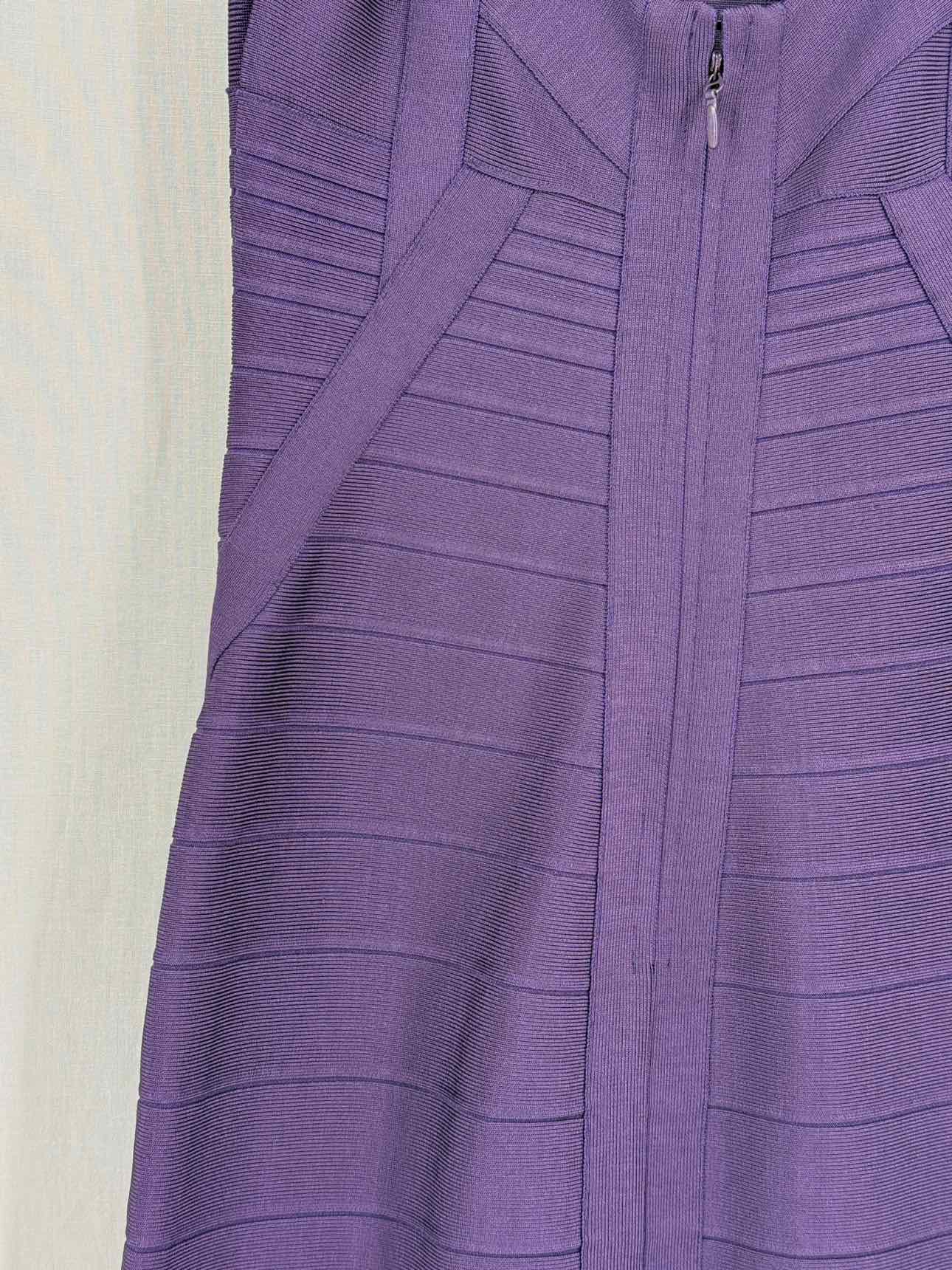 HERVE LEGER Bandage Purple Size Medium Short Dress
