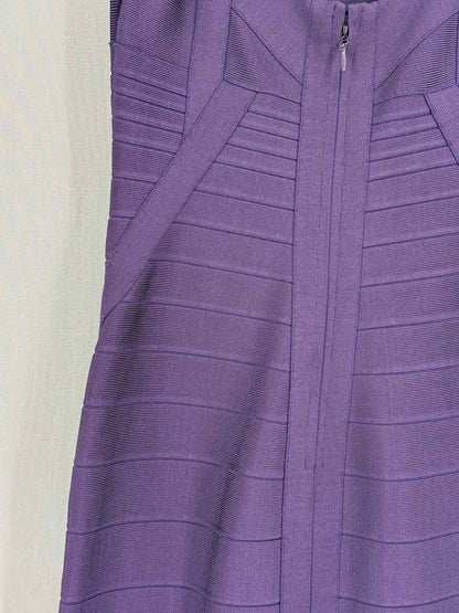 HERVE LEGER Bandage Purple Size Medium Short Dress
