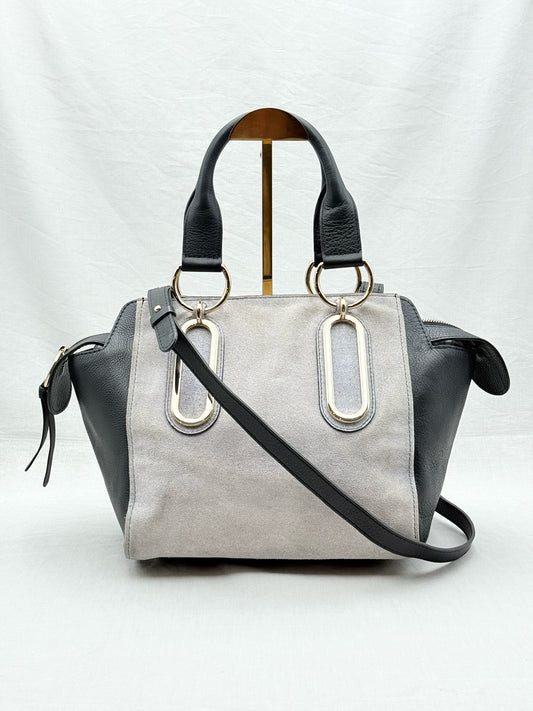 SEE BY CHLOE Paige Grey & Black Shoulder Bag
