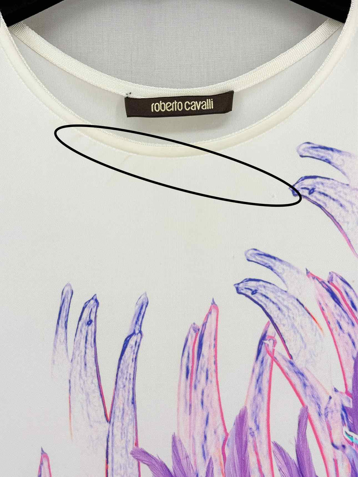 ROBERTO CAVALLI White Multicolor Size US 6 Short Dress