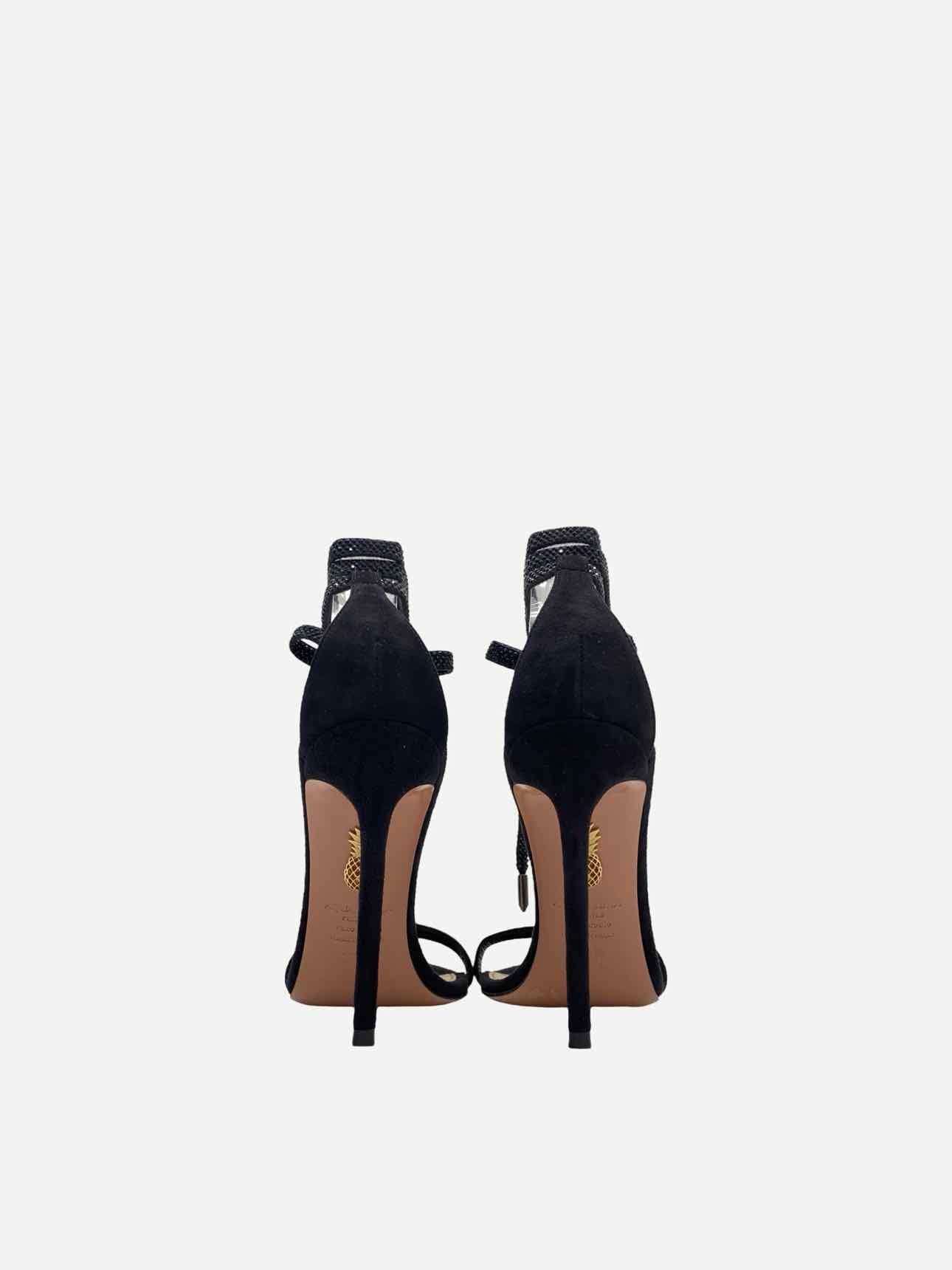 AQUAZZURA Olie Black Size EU 38.5 Heeled Sandals