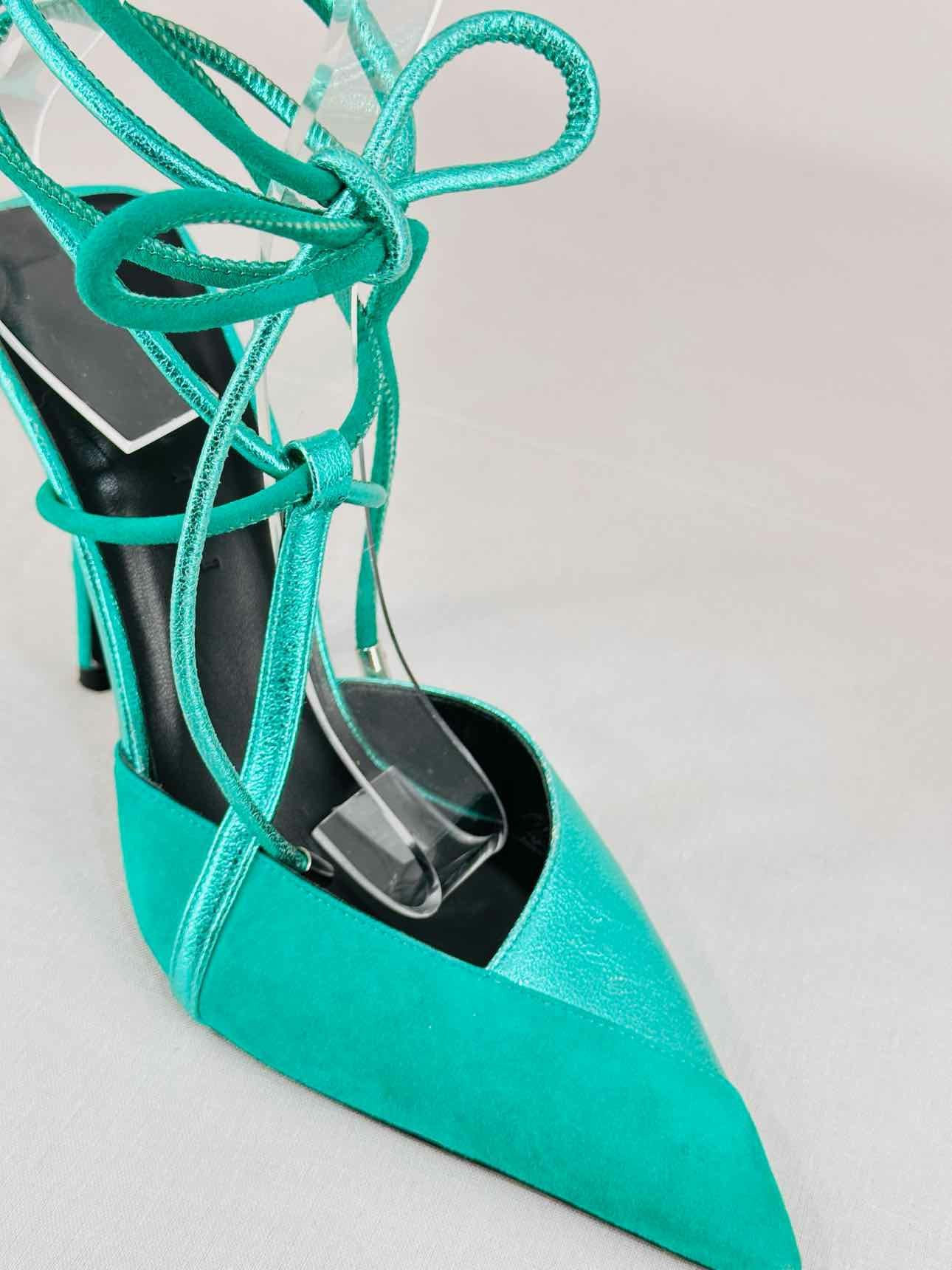 PACIOTTI Turquoise Size EU 38 Heeled Sandals
