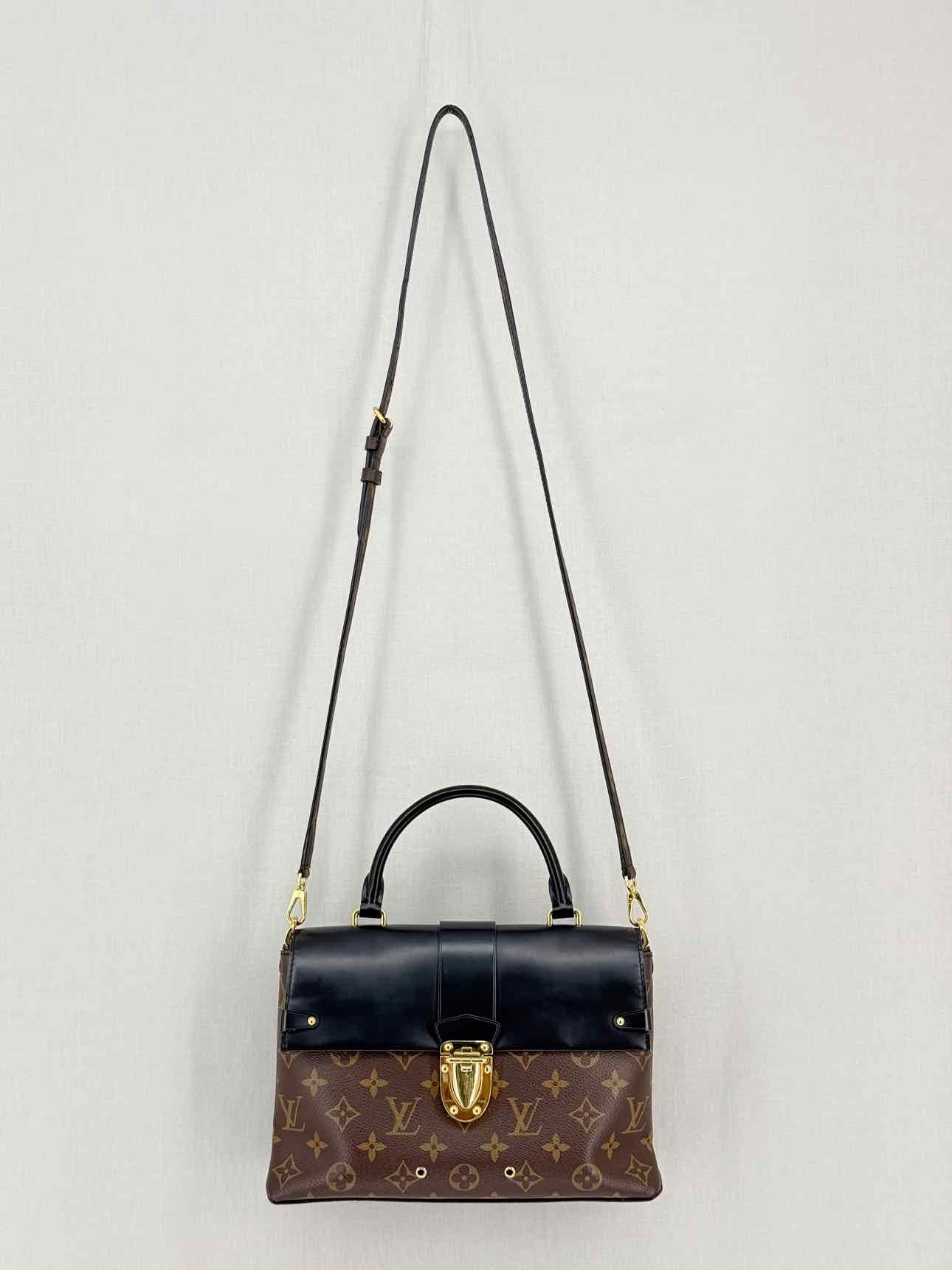 LOUIS VUITTON One Handle Brown & Black Top Handle